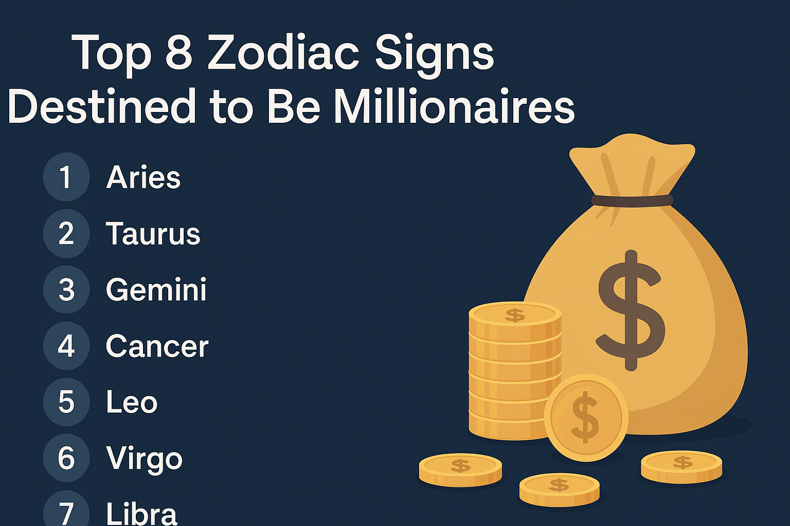 Top 8 Zodiac Signs Destined to Be Millionaires