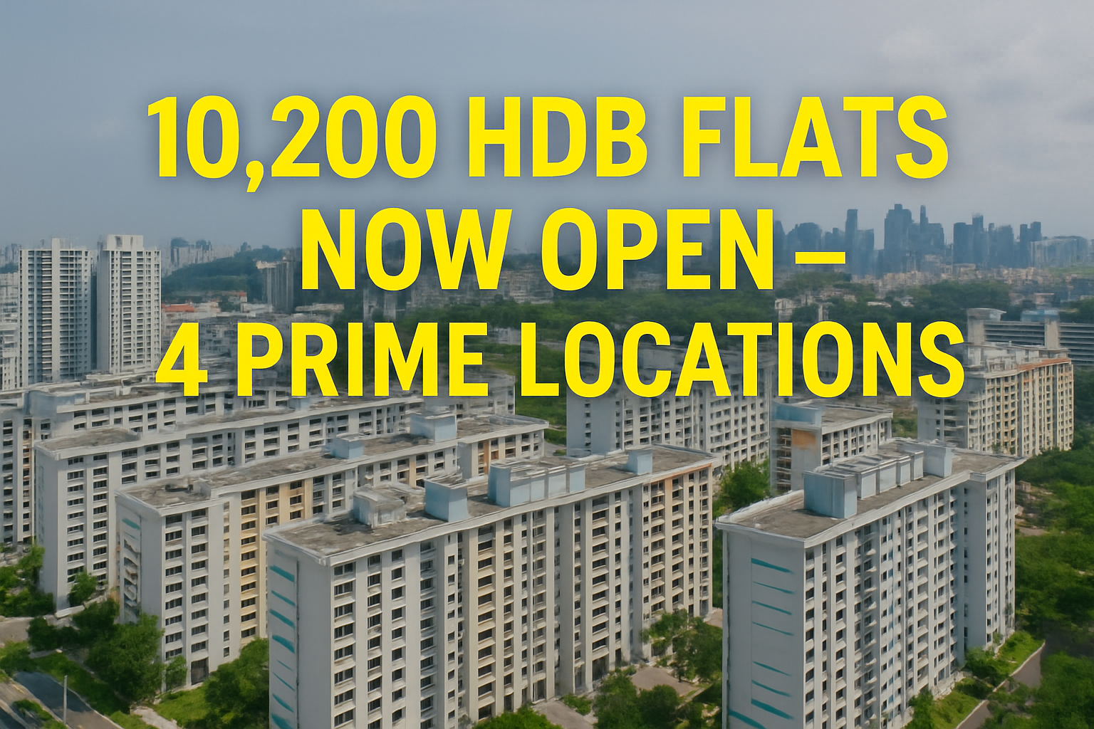 Singapore 10,200 New HDB Flats Just Launched – Here's How to Get Yours Before July 29!